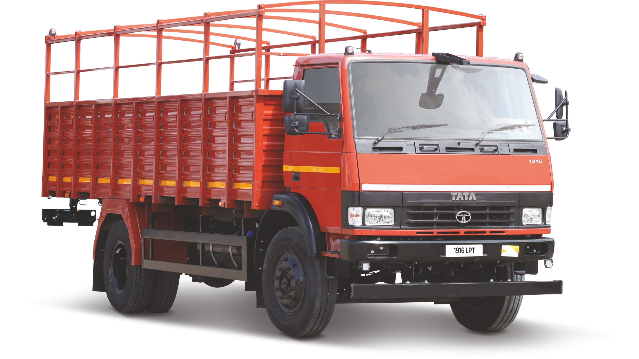 Modern transport truck on highway